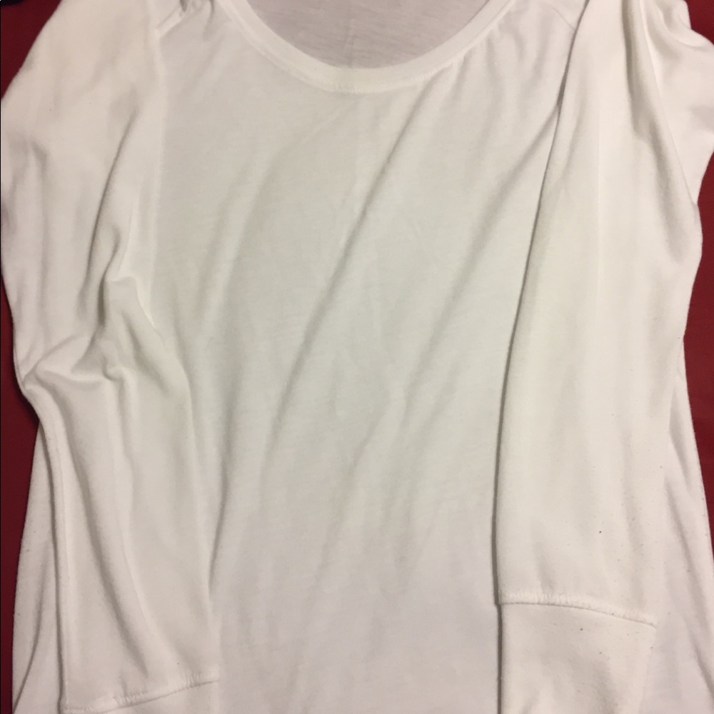 Juniors small white long sleeve t-shirt